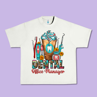 Dental Office Manager Cold Drink Frappe Urban Heavy Tee Designed By Fadigitalartstudio