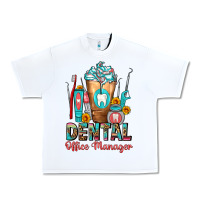 White dental office manager cold drink frappe Urban Heavy Tee - FaDigitalArtStudio