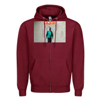 Burgundy banksy nobody likes me boy Zipper Hoodie - linhVisuals