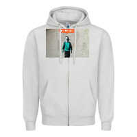 Dove Grey banksy nobody likes me boy Zipper Hoodie - linhVisuals