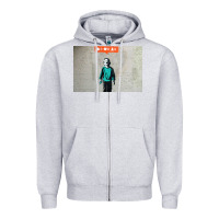 Heather Grey banksy nobody likes me boy Zipper Hoodie - linhVisuals