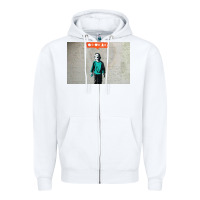 White banksy nobody likes me boy Zipper Hoodie - linhVisuals