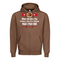 Chestnut canada poutine quebec recipe french Zipper Hoodie - linhVisuals