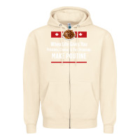 Sandshell canada poutine quebec recipe french Zipper Hoodie - linhVisuals