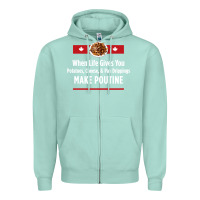 Seafoam canada poutine quebec recipe french Zipper Hoodie - linhVisuals