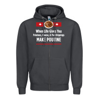 Smoke canada poutine quebec recipe french Zipper Hoodie - linhVisuals