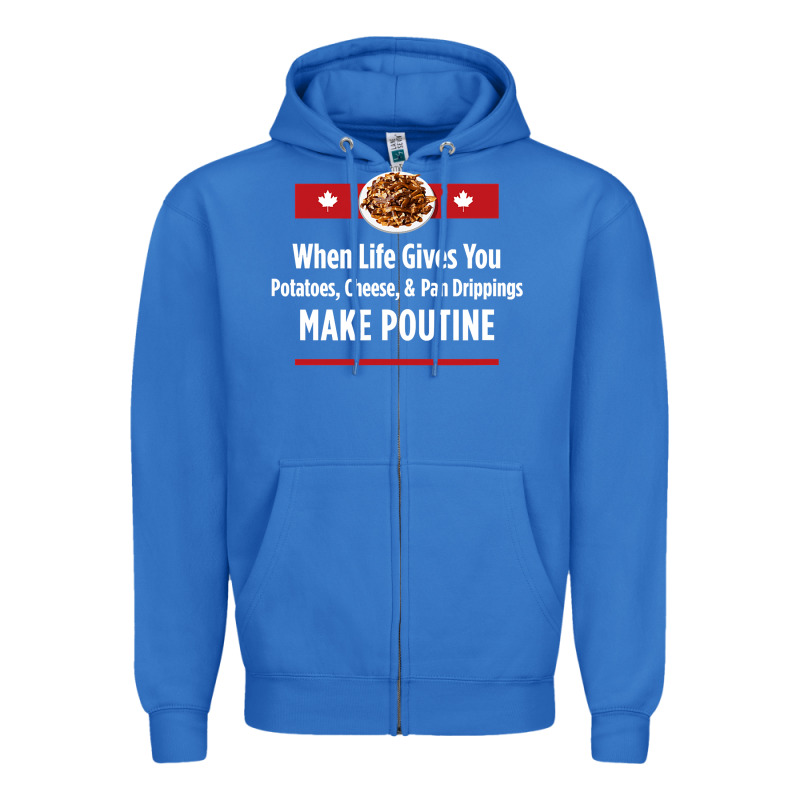 Canada Poutine Quebec Recipe French Zipper Hoodie by linhVisuals | Teevron