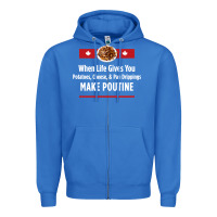 True Royal canada poutine quebec recipe french Zipper Hoodie - linhVisuals