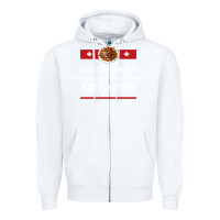 White canada poutine quebec recipe french Zipper Hoodie - linhVisuals