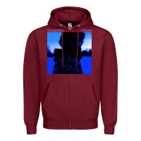 Burgundy allan rayman roadhouse Zipper Hoodie - linhVisuals