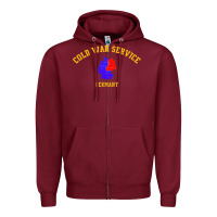 Burgundy cold war service germany cold war Zipper Hoodie - linhVisuals