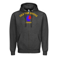 Charcoal Heather cold war service germany cold war Zipper Hoodie - linhVisuals