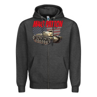 Charcoal Heather cold war battle tank m48 patton gamer Zipper Hoodie - linhVisuals