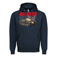 Navy cold war battle tank m48 patton gamer Zipper Hoodie - linhVisuals