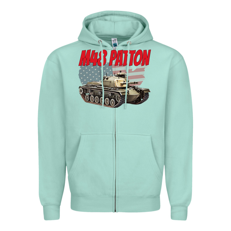 Cold War Battle Tank M48 Patton Gamer Zipper Hoodie by linhVisuals | Teevron