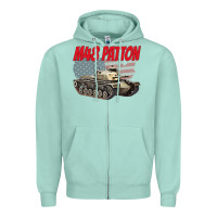 Seafoam cold war battle tank m48 patton gamer Zipper Hoodie - linhVisuals