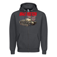 Smoke cold war battle tank m48 patton gamer Zipper Hoodie - linhVisuals