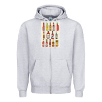 Heather Grey hot sauce Zipper Hoodie - linhVisuals