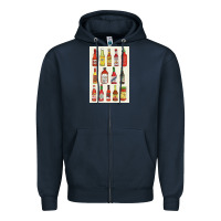 Navy hot sauce Zipper Hoodie - linhVisuals
