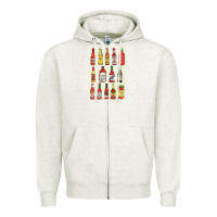 Oatmeal Heather hot sauce Zipper Hoodie - linhVisuals