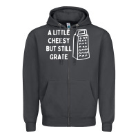 Smoke Cheesy But Still Grate Funny Pun Zipper Hoodie - linhVisuals