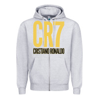 Heather Grey CR7 Cristiano Rocnaldo Portugal Zipper Hoodie - linhVisuals
