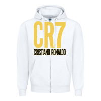 White CR7 Cristiano Rocnaldo Portugal Zipper Hoodie - linhVisuals