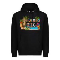Black puerto rico Premium Hoodie - Artiststas
