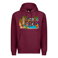 Burgundy puerto rico Premium Hoodie - Artiststas