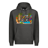 Charcoal Heather puerto rico Premium Hoodie - Artiststas