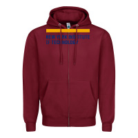 Burgundy New York Institute of Technology Zipper Hoodie - linhVisuals