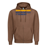 Chestnut New York Institute of Technology Zipper Hoodie - linhVisuals
