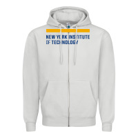 Dove Grey New York Institute of Technology Zipper Hoodie - linhVisuals