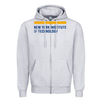 Heather Grey New York Institute of Technology Zipper Hoodie - linhVisuals