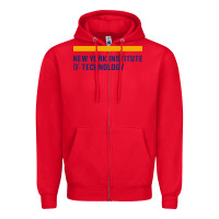 Red New York Institute of Technology Zipper Hoodie - linhVisuals