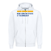 White New York Institute of Technology Zipper Hoodie - linhVisuals