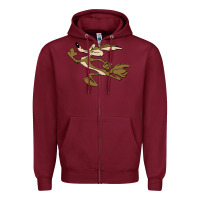 Burgundy cayote Zipper Hoodie - linhVisuals