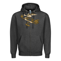 Charcoal Heather cayote Zipper Hoodie - linhVisuals