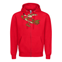 Red cayote Zipper Hoodie - linhVisuals