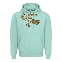 Seafoam cayote Zipper Hoodie - linhVisuals