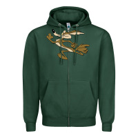 Sports Green cayote Zipper Hoodie - linhVisuals