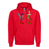 Red coyote and the road runner Zipper Hoodie - linhVisuals