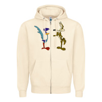 Sandshell coyote and the road runner Zipper Hoodie - linhVisuals