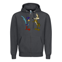 Smoke coyote and the road runner Zipper Hoodie - linhVisuals