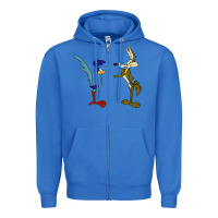 True Royal coyote and the road runner Zipper Hoodie - linhVisuals