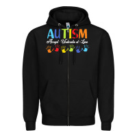 Black autism t  shirt accept understand love autism awareness t  shirt Zipper Hoodie - linhVisuals