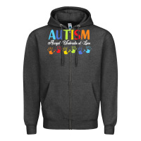 Charcoal Heather autism t  shirt accept understand love autism awareness t  shirt Zipper Hoodie - linhVisuals