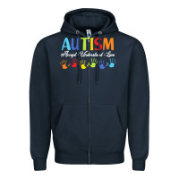 Navy autism t  shirt accept understand love autism awareness t  shirt Zipper Hoodie - linhVisuals