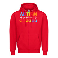 Red autism t  shirt accept understand love autism awareness t  shirt Zipper Hoodie - linhVisuals