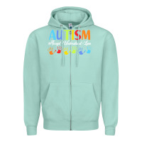 Seafoam autism t  shirt accept understand love autism awareness t  shirt Zipper Hoodie - linhVisuals